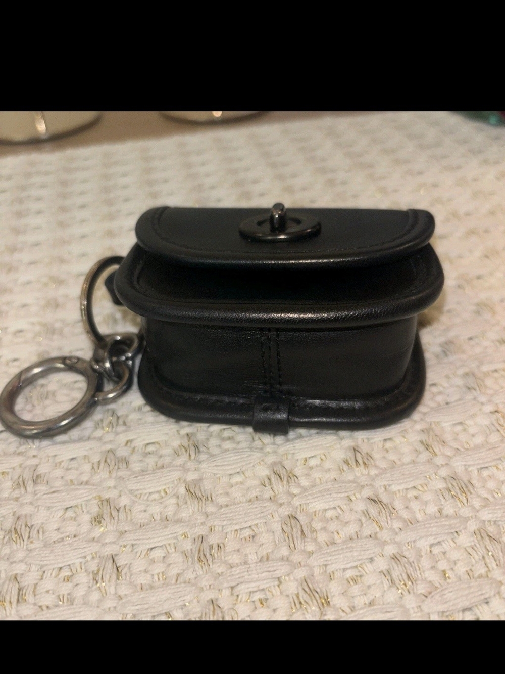 Coach Key Fob In Black - Picture 2 of 4